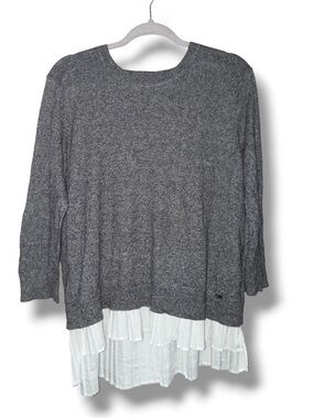 Calvin Klein marled split back layered sweater